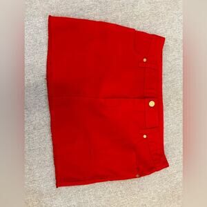 Tory Burch Red Mini Skirt